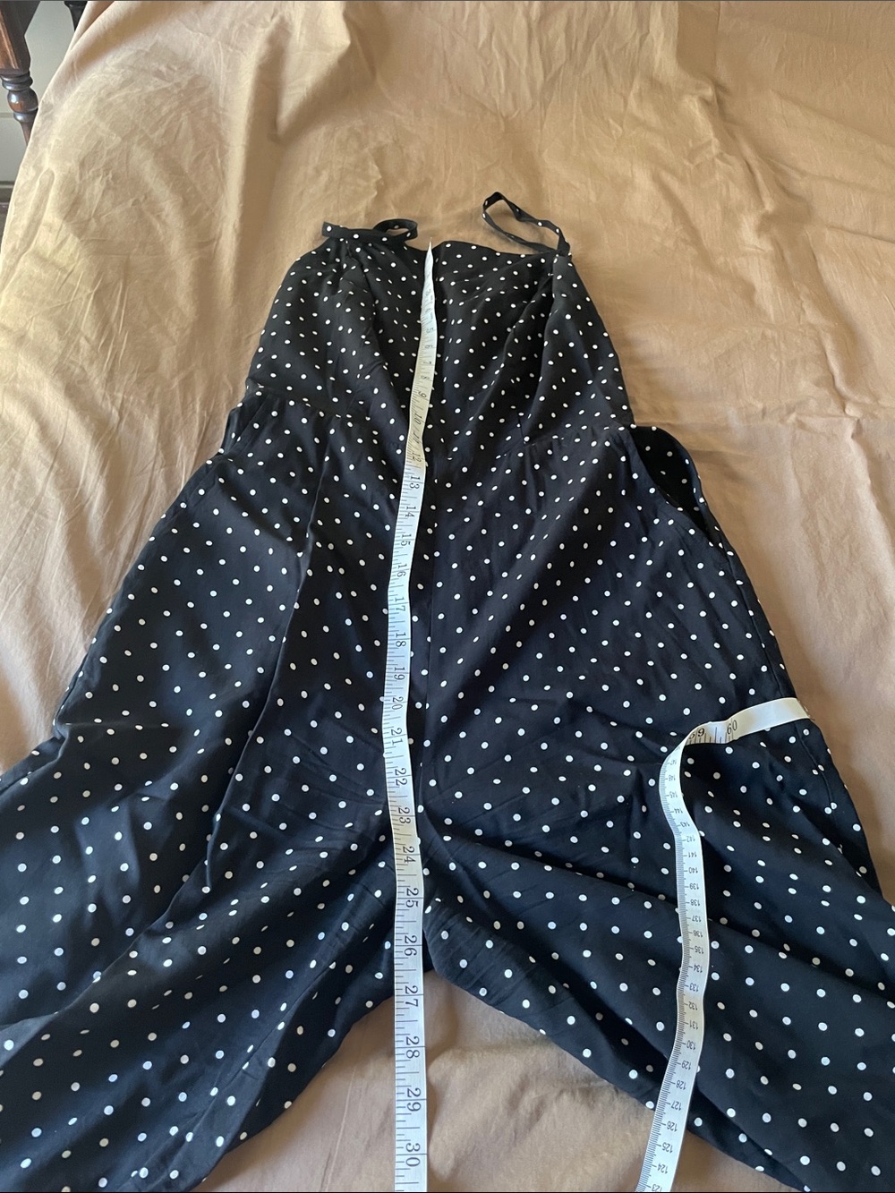 OLD NAVY Black Polka Dot Wide-Leg Jumpsuit - Picture 6 of 9